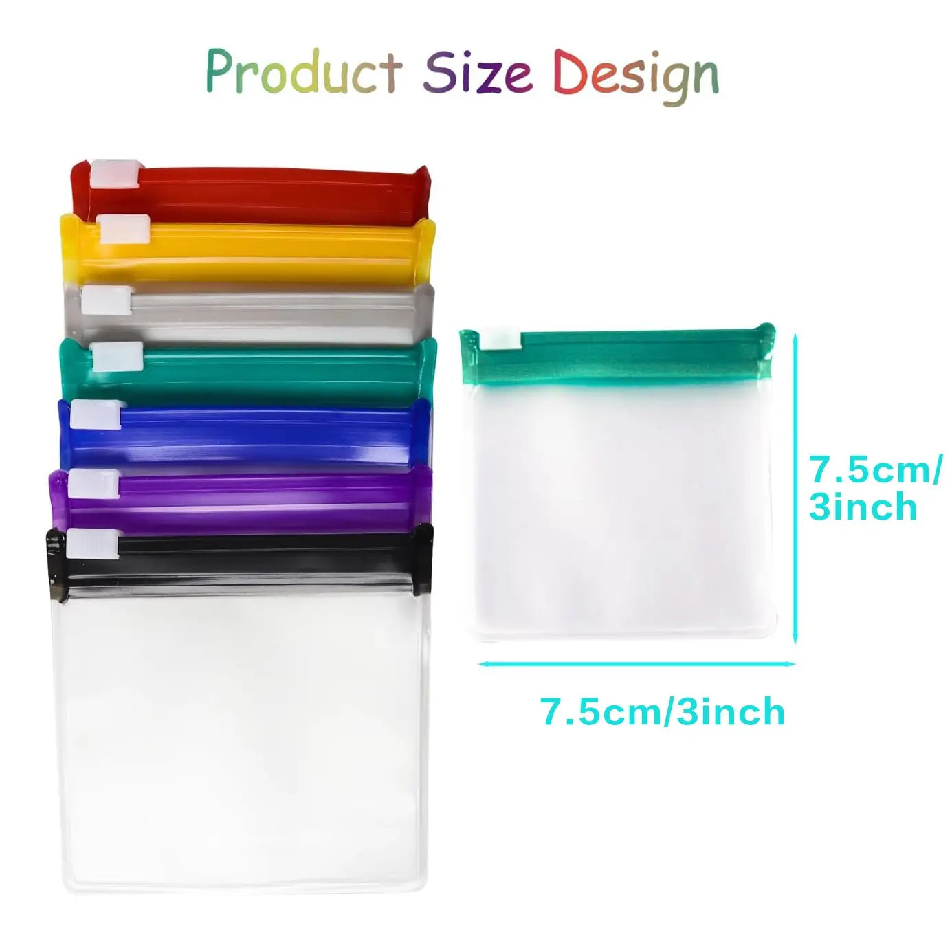 Clear Zipper Pill Storage Bag, 7PCS Reusable Pill Organizer, Portable Vitamin Organizer, Supplement Organizer, Portable Pill Storage Pouches for Travel, Home Organizer for Pills & Small Items, Medicine Organizer