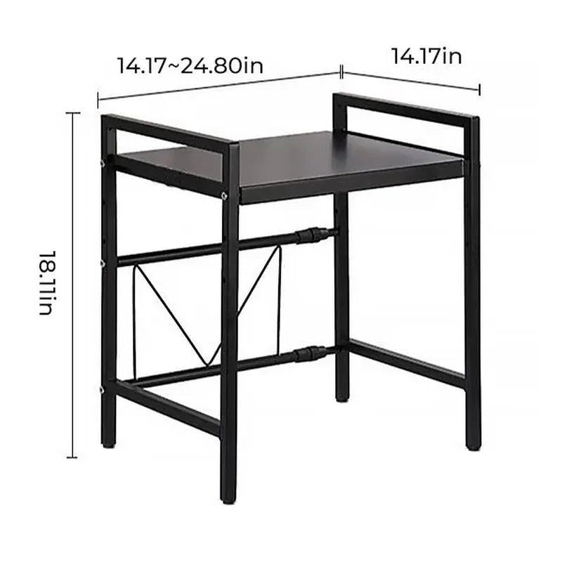 Microwave Rack, Extendable Storage Rack, Double-Layer Kitchen Utensil/Dish Storage for Countertops, Kitchen Organizer Rack