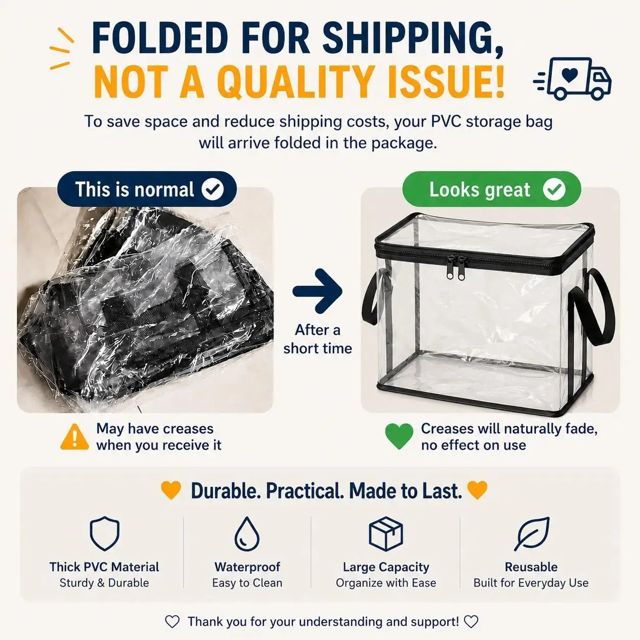 【Fathersdaygift】Stuffed Animal Storage Box with Handle, Clear PVC Plush Toy Organizer Bin for Kids Room & Playroom, Dustproof Foldable Doll Storage Container, Large Capacity Home Storage Basket for Bedroom, Nursery & Gift Use Summerwins