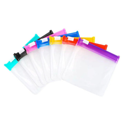 Clear Zipper Pill Storage Bag, 7PCS Reusable Pill Organizer, Portable Vitamin Organizer, Supplement Organizer, Portable Pill Storage Pouches for Travel, Home Organizer for Pills & Small Items, Medicine Organizer